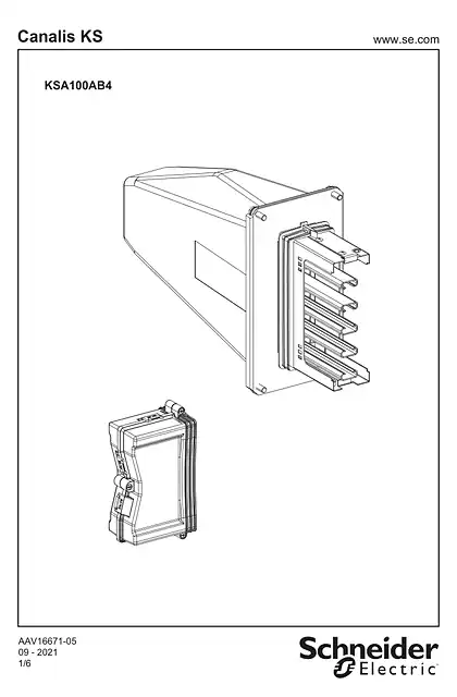 schneider施耐德KSA100AB4 - END FEED UNIT 100A - 说明页